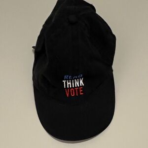 Read Think Vote Hat, navy blue